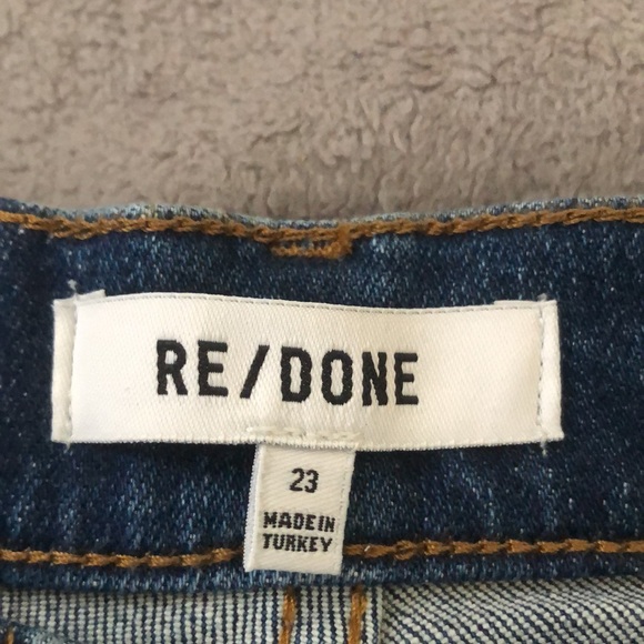 Re/Done 90s Extra Stretch High Rise Ankle Crop Royal Fade 23 - Picture 6 of 15